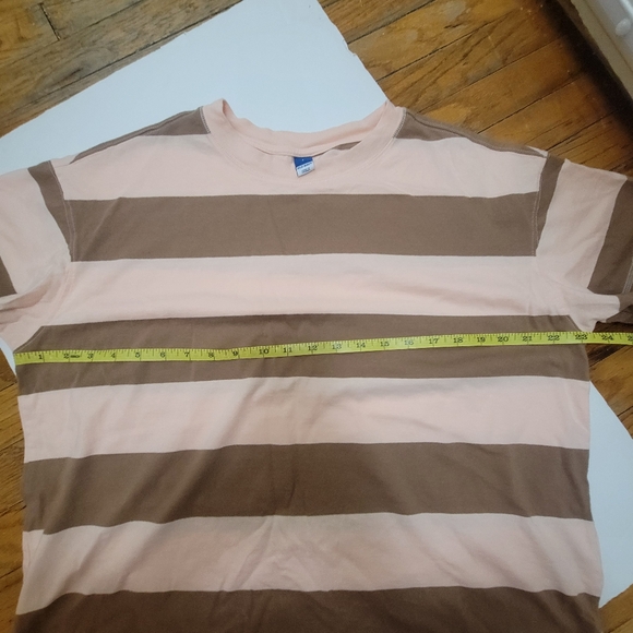 Short Slv Vintage Boxy Striped Easy Tee Old Navy EUC L Nautical Skatergirl Y2K - Picture 6 of 8